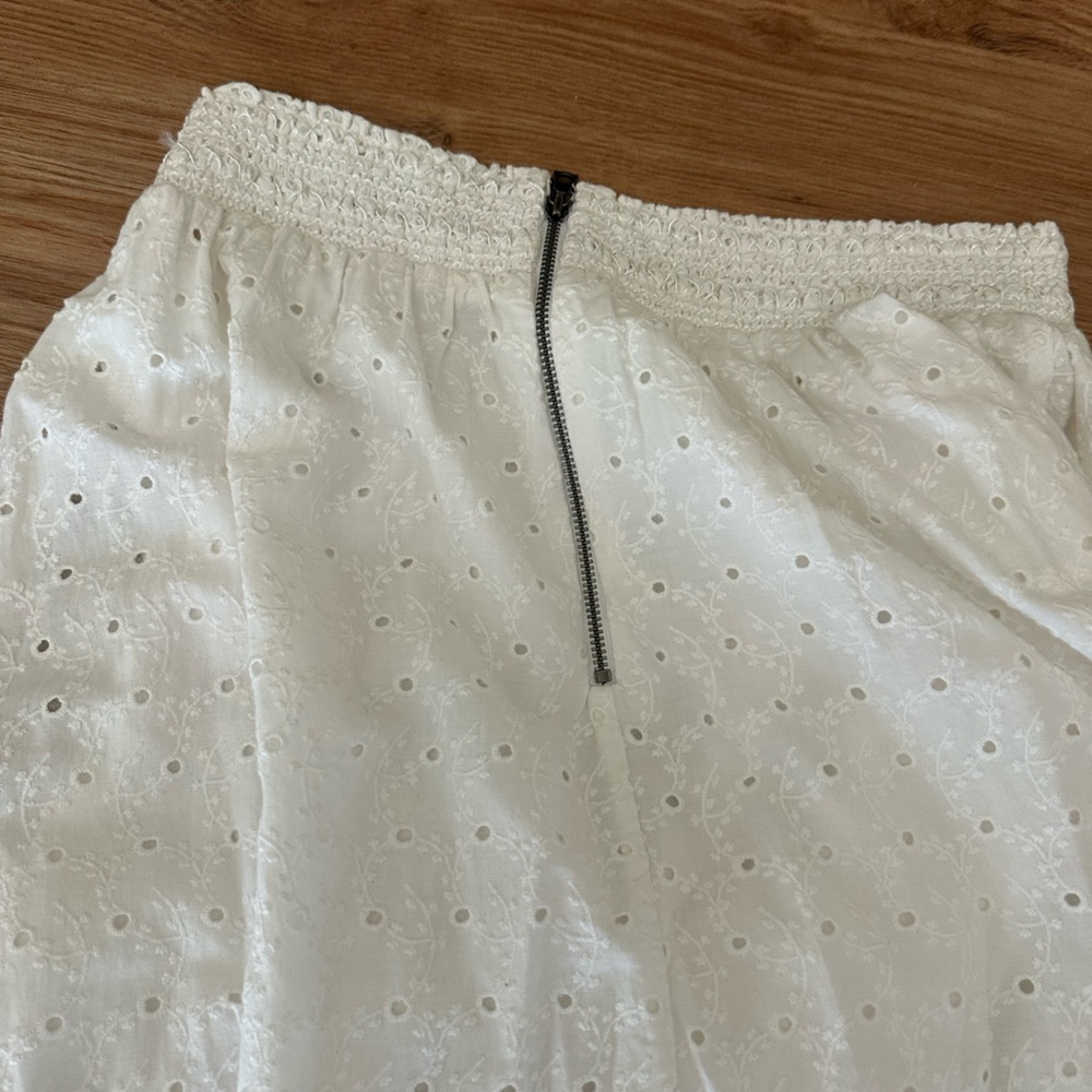 NWT ALICE + OLIVIA REISE PANELLED MAXI SKIRT OFF WHITE SZ 10 - Picture 10 of 11